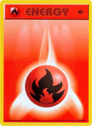 Fire Energy 098/102  - 1st Edition Base Set Shadowless - Common