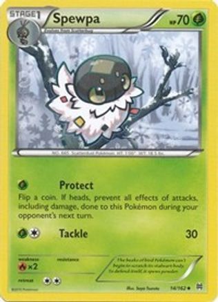 Spewpa 014/162  - Reverse Holofoil XY  BREAKthrough - Uncommon