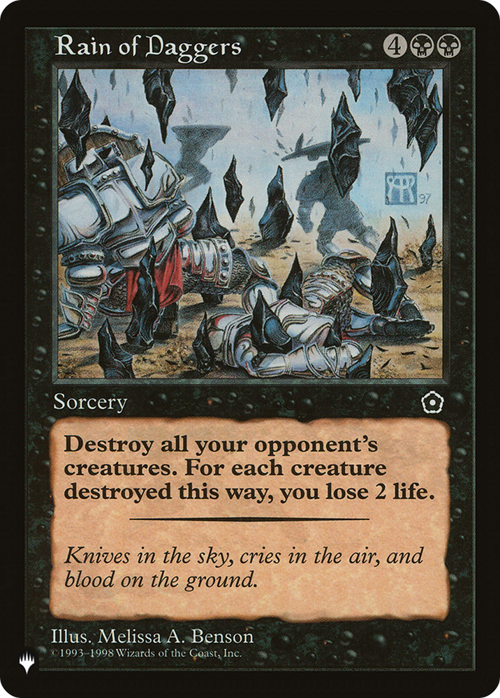 Rain of Daggers (LIST-) - The List