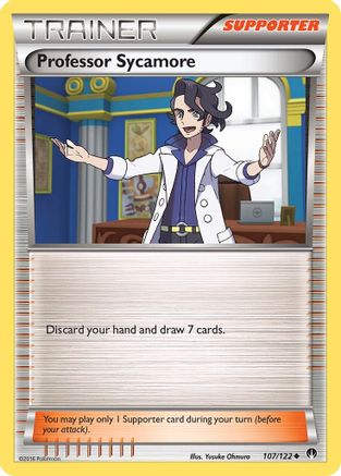 Professor Sycamore 107/122  - Reverse Holofoil XY  BREAKpoint - Uncommon