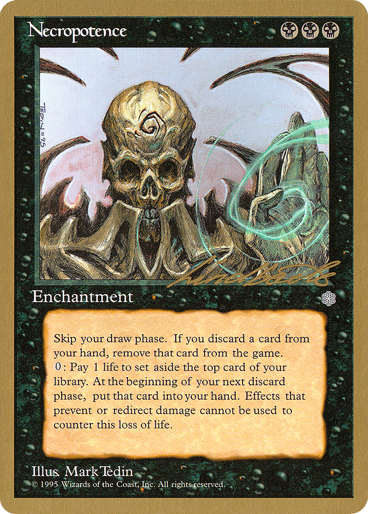 Necropotence - 1996 Leon Lindback (ICE) (WCD-LL154) - Pro Tour Collector Set