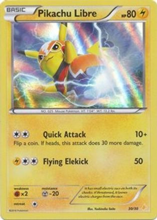 Pikachu Libre (30 030/30  - Holofoil XY Trainer Kit Pikachu Libre & Suicune - Common