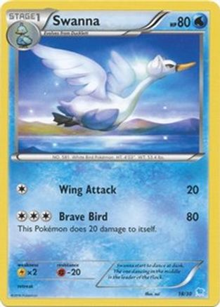 Swanna (27) 027  XY Trainer Kit Pikachu Libre & Suicune - Common
