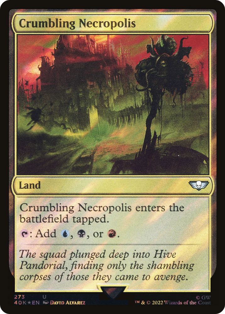 Crumbling Necropolis (Surge Foil) (40K-273★) - Warhammer 40,000 Commander Foil