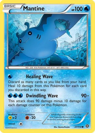Mantine 027/114  XY  Steam Siege - Common