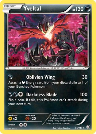 Yveltal 065/114  - Holofoil XY  Steam Siege - Holo Rare
