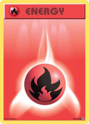Fire Energy 092/108  - Reverse Holofoil XY  Evolutions - Common