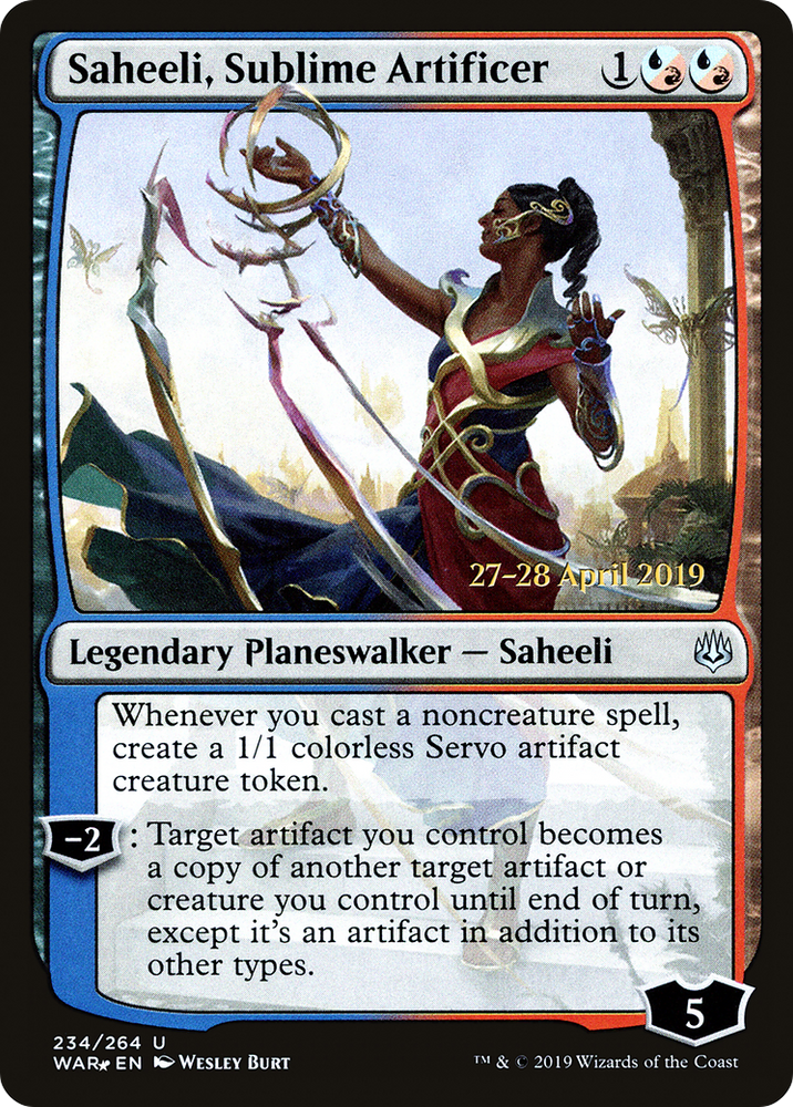 Saheeli, Sublime Artificer (PRE-234S) - War of the Spark Promos Foil