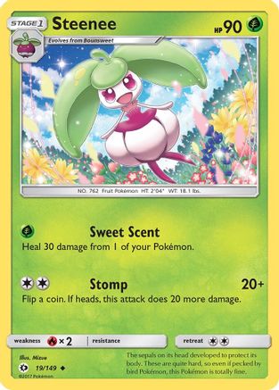 Steenee 019/149  - Reverse Holofoil SM Base Set - Uncommon