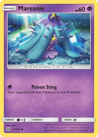 Mareanie 062/149  SM Base Set - Common