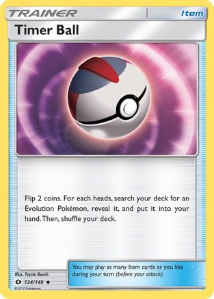 Timer Ball 134/149  - Reverse Holofoil SM Base Set - Uncommon