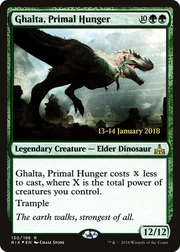 Ghalta, Primal Hunger (PRE-130S) - Rivals of Ixalan Promos Foil
