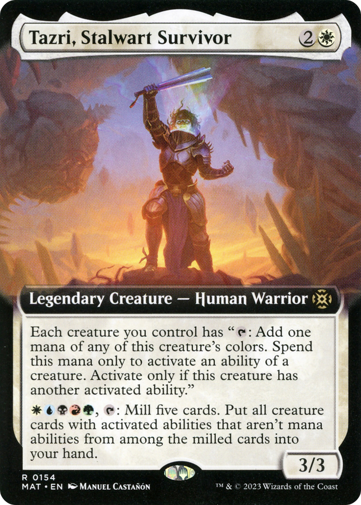 Tazri, Stalwart Survivor (Extended Art) (MAT-154) - March of the Machine: The Aftermath: (Extended Art) Foil