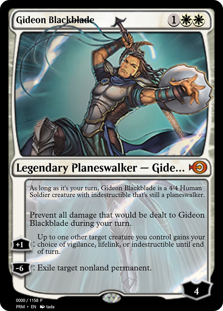 Gideon Blackblade (PRM-72285) - Magic Online Promos