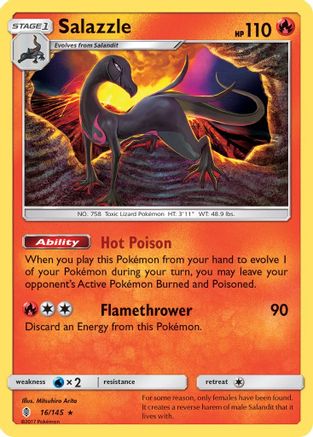 Salazzle 016/145  SM  Guardians Rising - Rare