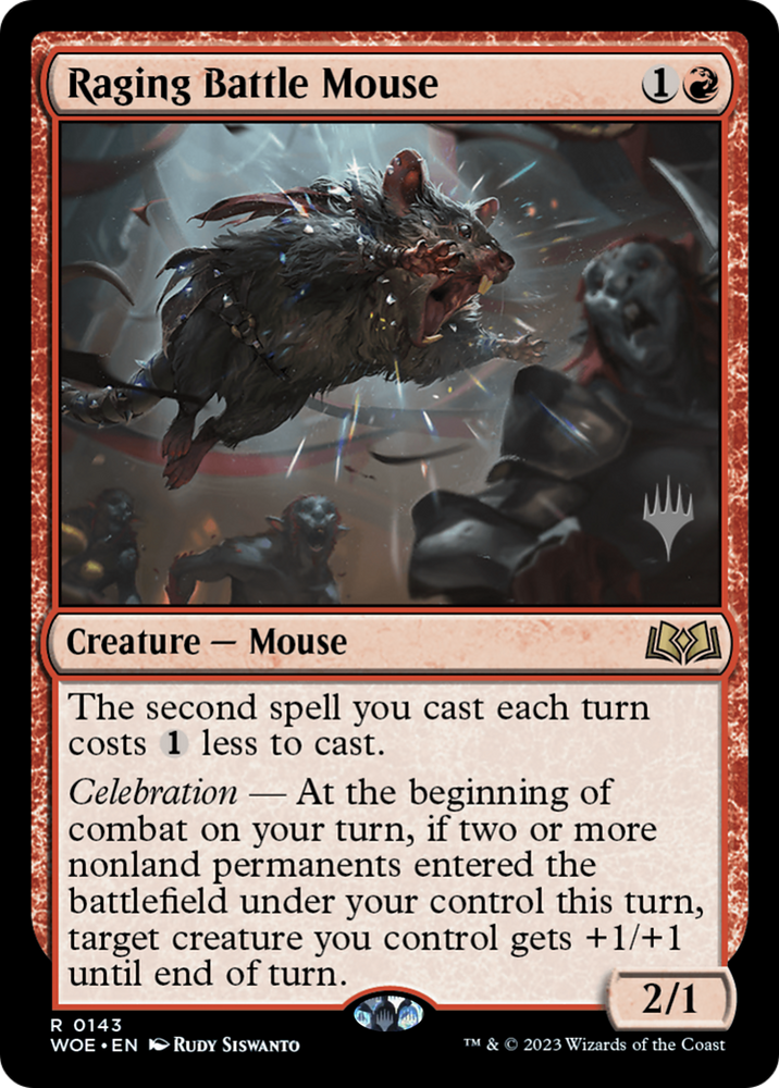 Raging Battle Mouse (PPWOE-143) - Wilds of Eldraine Promos