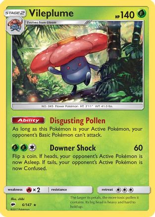 Vileplume 006/147  - Holofoil SM  Burning Shadows - Holo Rare