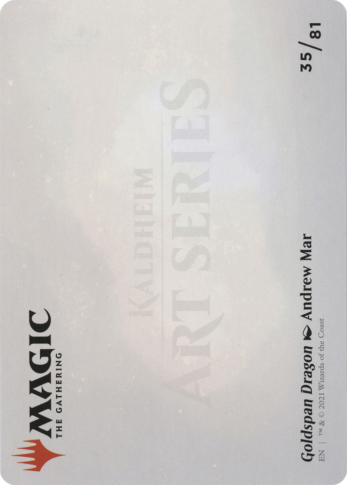 Goldspan Dragon // Goldspan Dragon (AKHM-035) - Kaldheim Art Series (Borderless) Foil