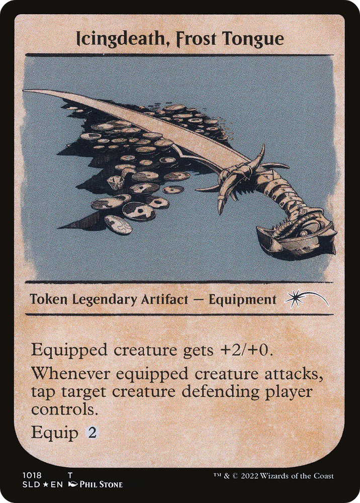 Icingdeath, Frost Tongue Token (Showcase) (SLD-1018) - Secret Lair Drop: (Showcase) Foil