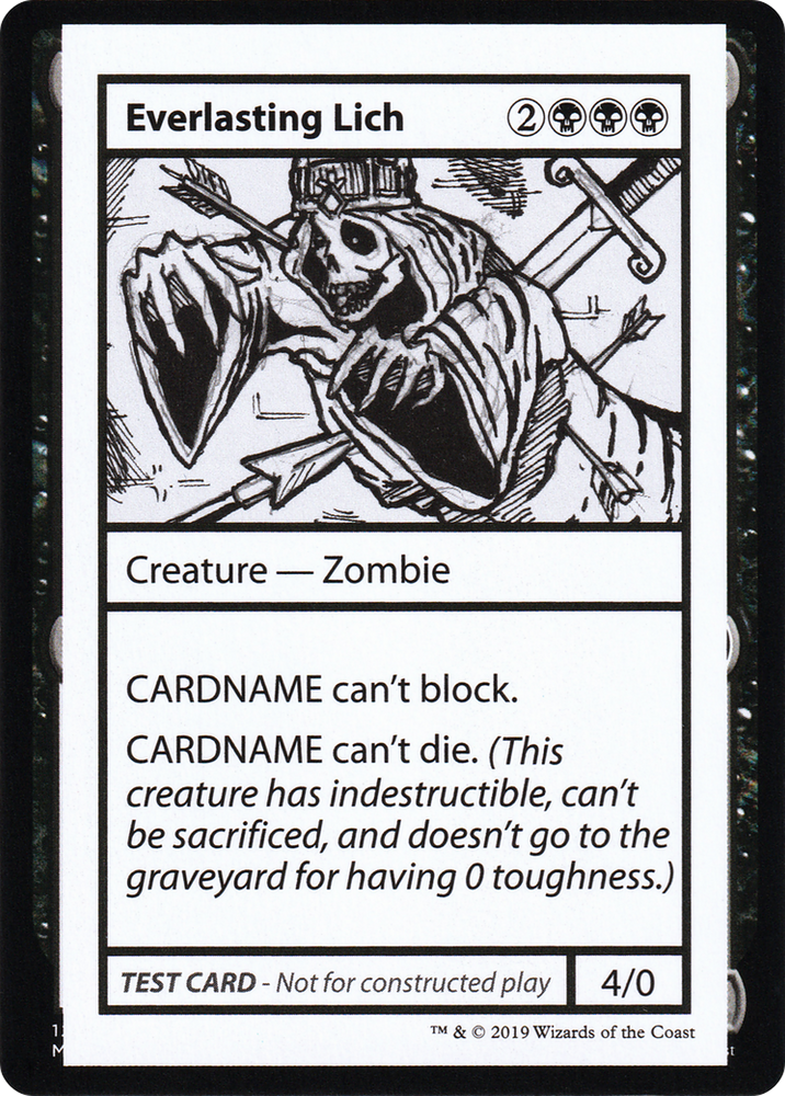 Everlasting Lich (No PW Symbol) (CMB1-041) - Mystery Booster Playtest Cards 2021