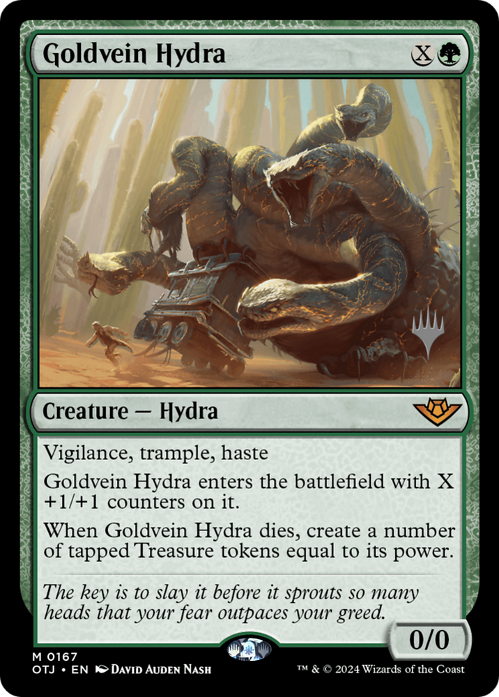 Goldvein Hydra (PPOTJ-167) - Outlaws of Thunder Junction Promos