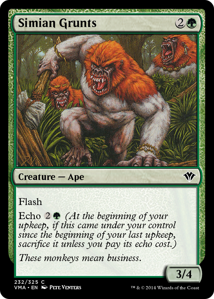 Simian Grunts (VMA-232) - Vintage Masters Foil