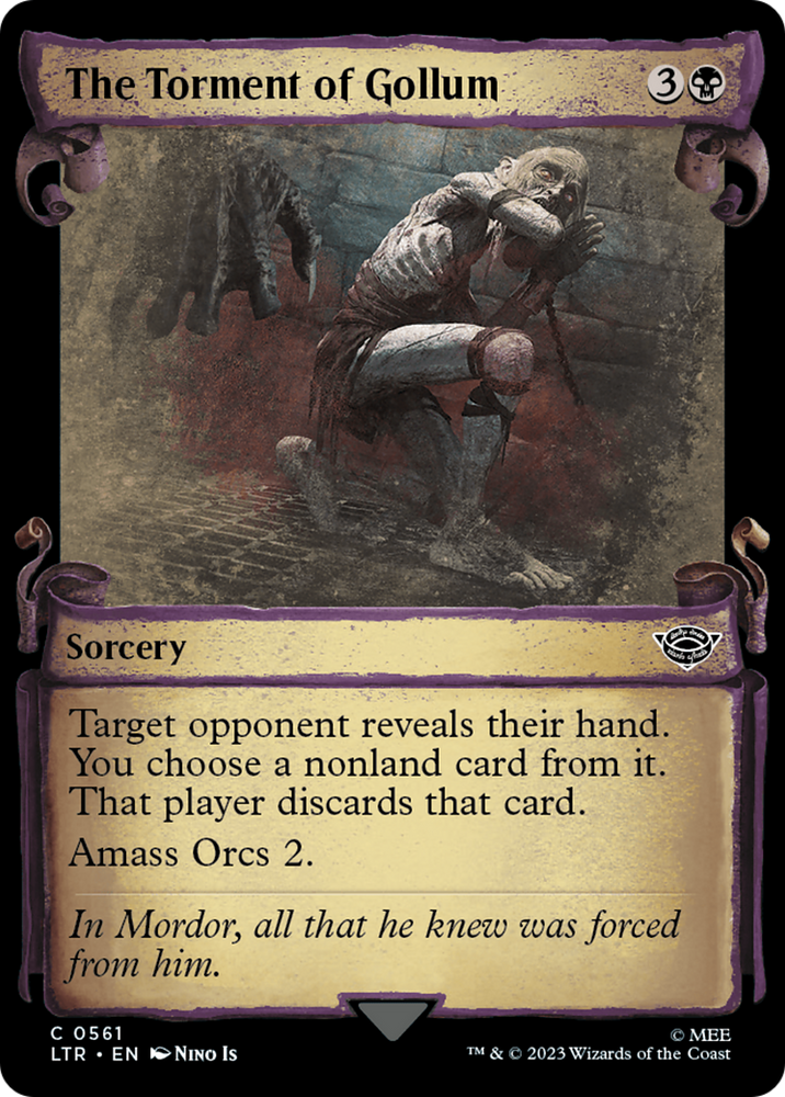 The Torment of Gollum (Showcase Scrolls) (LTR-561) - The Lord of the Rings: Tales of Middle-earth: (Showcase) Foil