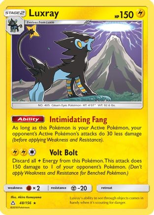 Luxray 048/156  - Holofoil SM  Ultra Prism - Holo Rare