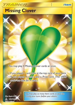 Missing Clover (Secret Rare) 168  - Holofoil SM  Ultra Prism - Secret Rare