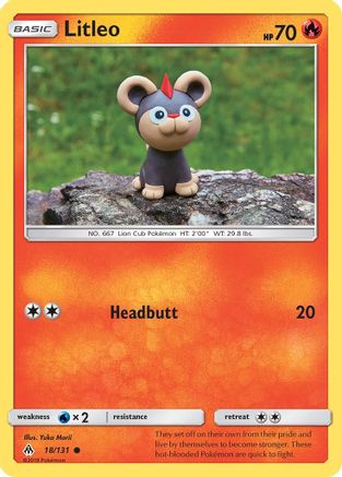 Litleo 018/131  - Reverse Holofoil SM  Forbidden Light - Common