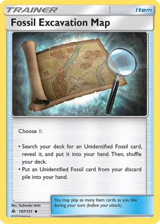 Fossil Excavation Map 107/131  SM  Forbidden Light - Uncommon