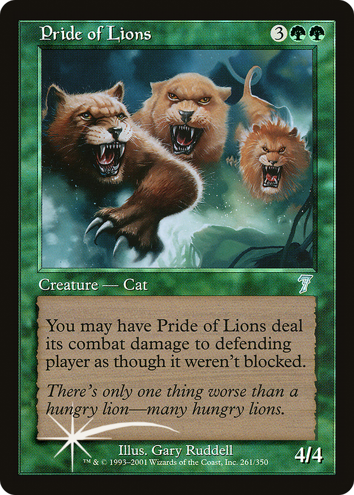 Pride of Lions (7ED-261★) - Seventh Edition Foil