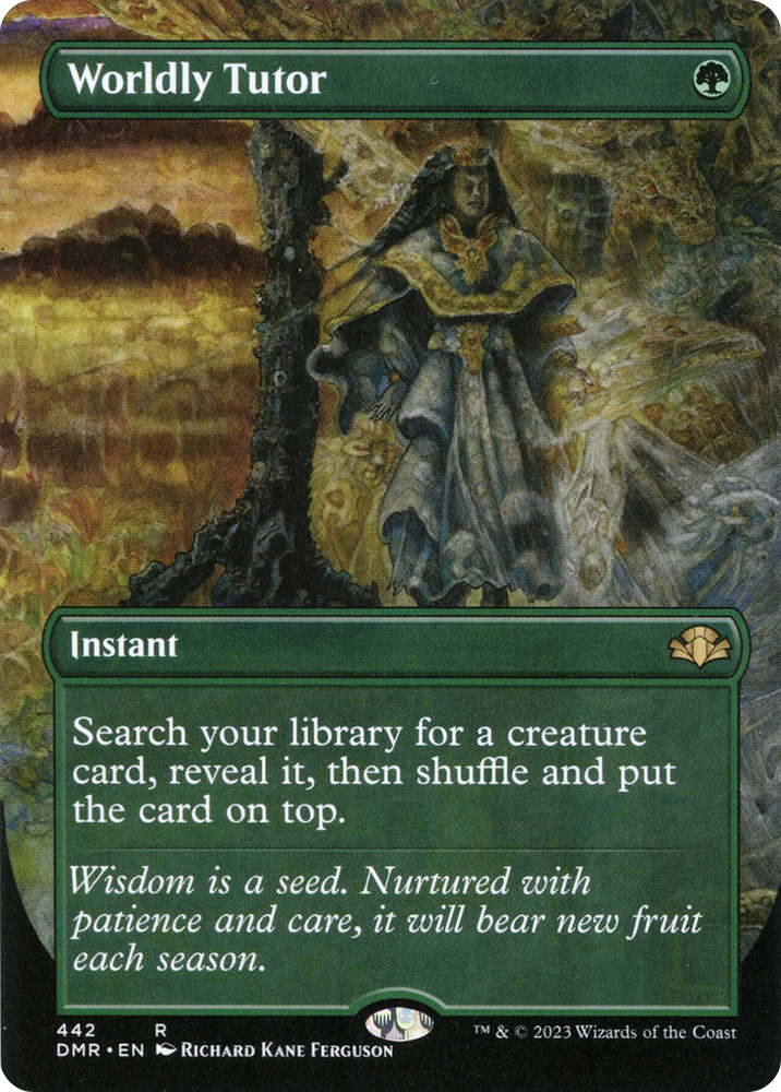 Worldly Tutor (Borderless) (DMR-442) - Dominaria Remastered (Borderless)