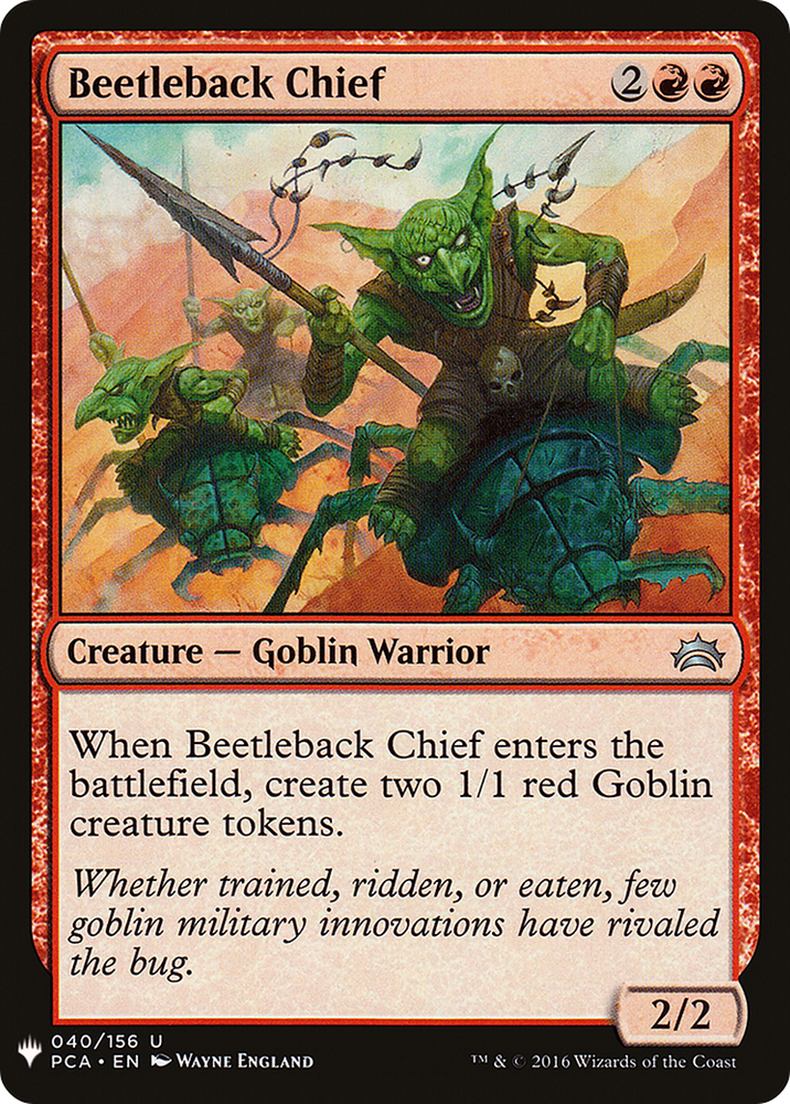 Beetleback Chief (LIST-PCA-40) - The List