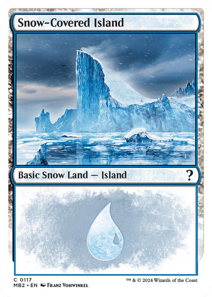 Snow-Covered Island (MB2-117) - Mystery Booster 2: (snow)