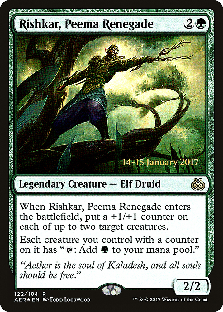 Rishkar, Peema Renegade (PRE-122S) - Aether Revolt Promos Foil