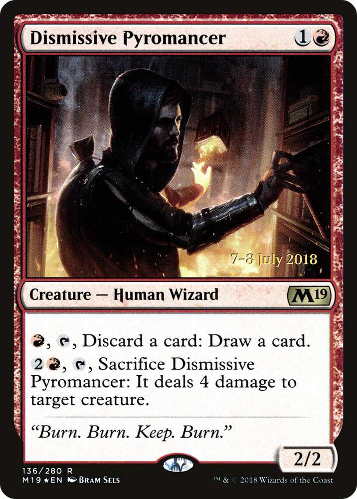 Dismissive Pyromancer (PRE-136S) - Core Set 2019 Promos Foil