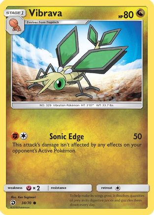Vibrava 038  - Reverse Holofoil Dragon Majesty - Common