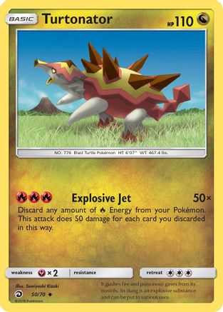 Turtonator 050/70  - Reverse Holofoil Dragon Majesty - Uncommon
