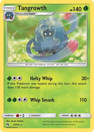 Tangrowth 002  - Reverse Holofoil SM  Lost Thunder - Rare