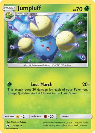 Jumpluff 014/214  - Reverse Holofoil SM  Lost Thunder - Holo Rare