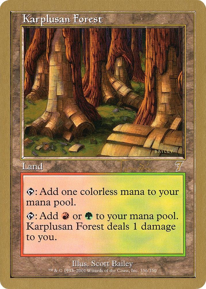 Karplusan Forest - 2001 Jan Tomcani (7ED) (WCD-) - World Championship Decks 2001