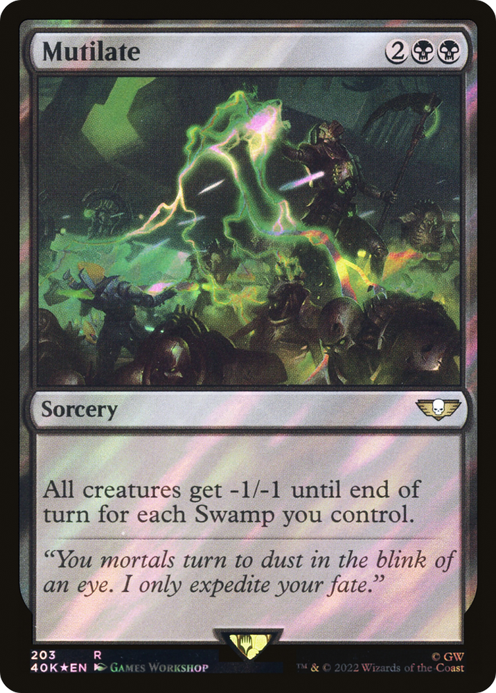 Mutilate (Surge Foil) (40K-203★) - Warhammer 40,000 Commander Foil