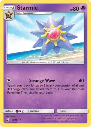 Starmie 065/181  - Reverse Holofoil SM  Team Up - Rare
