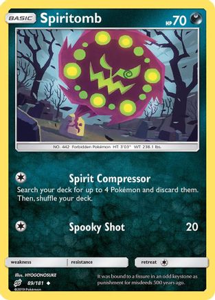 Spiritomb 089  - Reverse Holofoil SM  Team Up - Uncommon