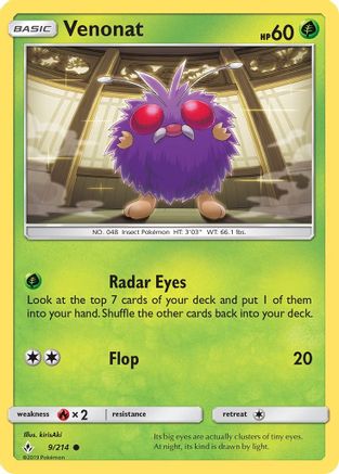 Venonat (9) 009/214  SM  Unbroken Bonds - Common