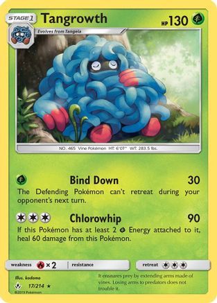 Tangrowth 017  SM  Unbroken Bonds - Rare
