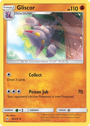 Gliscor 099  SM  Unbroken Bonds - Uncommon