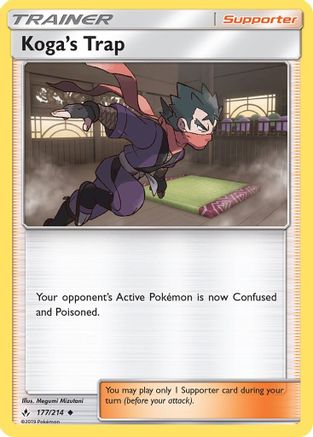 Koga's Trap 177/214  - Reverse Holofoil SM  Unbroken Bonds - Uncommon