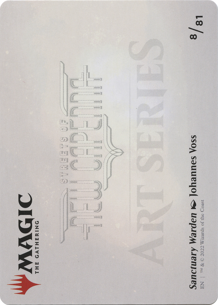 Sanctuary Warden // Sanctuary Warden (ASNC-008) - New Capenna Art Series (Borderless) Foil